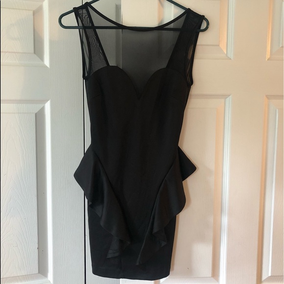 Black Mini Party Dress, Size Small - Picture 1 of 3